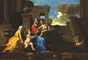 POUSSIN, Nicolas Holy Family on the Steps af china oil painting reproduction